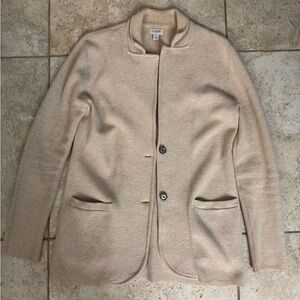 J. Crew Tan Blazer Wool-Blend Minimalist Design